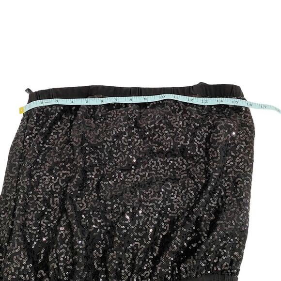 B Darlin Y2K Black Strapless Sequin Top Jumpsuit, Juniors Size 9/10 - Picture 9 of 11